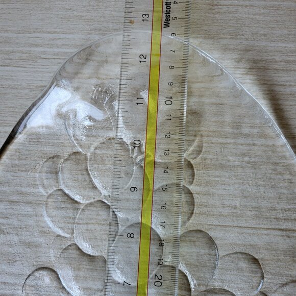 Vintage Kosta Boda grapes "Kosgrap" Crystal Glass Platter Approx 12.5" - Picture 4 of 15